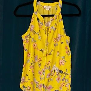 Finn and Grace blouse Size S yellow floral